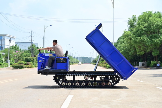 GF5000C Capacidad de carga automática de 5 toneladas Camión de descarga de basura de rastreo utilizado para plantaciones de palma aceitera