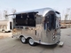 Camión de helados de acero inoxidable de alta velocidad camión de perros calientes Airstream Food Trailer