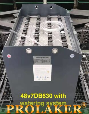 Batería de plomo modificada para requisitos particulares de la tracción de 630AH 48v para la carretilla elevadora de MHE 1500 ciclos de las épocas