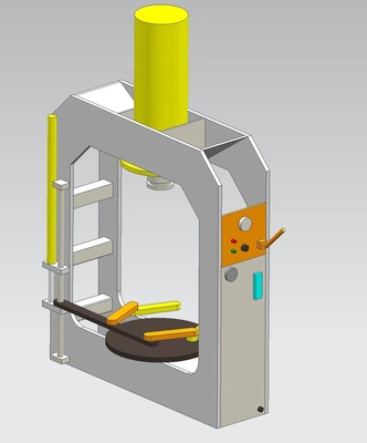 Máquina de prensa de neumáticos sólidos para carretillas elevadoras industriales TP160 con certificación ISO con marco de acero