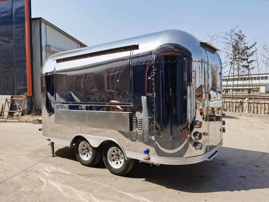 Food Trailer Carro de comida rápida de acero inoxidable disponible en venta