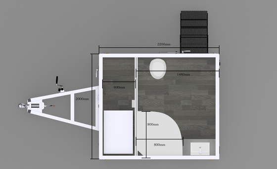 Precio asequible Funcional y personalizable Mobile Single Shower Trailer Baño de lujo al aire libre
