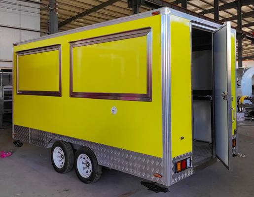Coche de cena asequible personalizado de alta calidad 2024 móvil tractor de comida amarillo tractor de comida camión de comida tractor de tienda de té