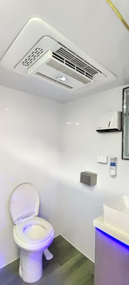 Australia estándar de lujo sala de baño de una sola suite con remolque de concesión blanca con ducha
