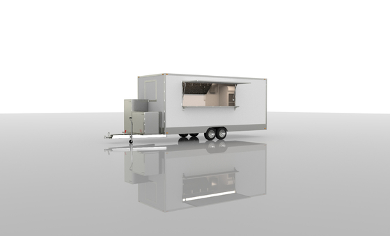 Trailer de camión de comida para exteriores Trailer de comida móvil para exteriores Café helado Perrito caliente Pizza Snacks