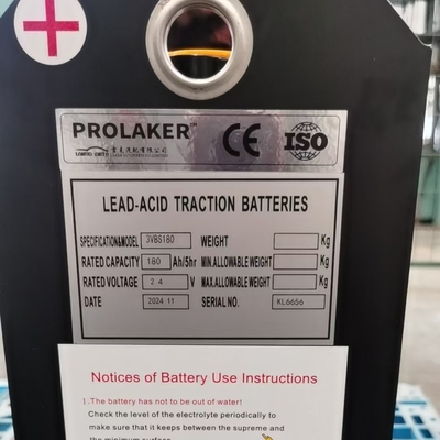 Batería de montacargas personalizada 24v 180Ah/5hrs Batería de tracción de plomo ácido Vida útil de ciclo largo