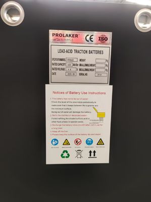 Batería de tracción de carretilla elevadora de alto rendimiento recargable de plomo ácido 48v 5PZS625