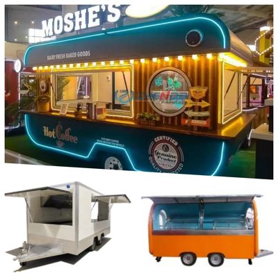 Remolque móvil multifunccional modular comercial para empresas alimentarias adecuado para todos los escenarios