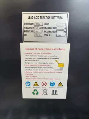 Low Maintenance 48V 560Ah Traction Battery With Auto Water Filling System