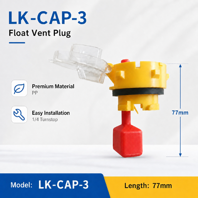 Durable PP LK‑CAP‑3 Battery Vent Plug for Forklift Lead‑Acid Storage Battery