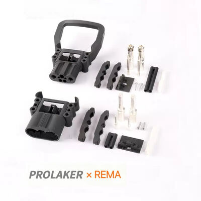 Diseño duradero resistente a ácidos Din160 REMA Juego completo de conectores de carga de batería macho y hembra para carretillas elevadoras, barredoras y dispositivos RCC Cumple con el estándar industrial DIN VDE 0623 y EN 1175