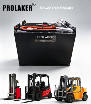Batería de montacargas ProLaker de repuesto de plomo-ácido LiFePO4 24V 48V 80V, 210Ah-880Ah personalizable para carretilla elevadora eléctrica, transpaleta, apilador, manejo de materiales de almacén con BMS inteligente