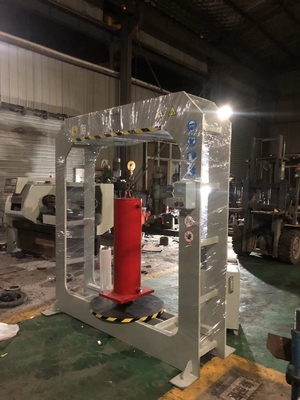 Máquina de prensado de neumáticos de montacargas de 120 toneladas TP120 para desmontar neumáticos sólidos con marco de prensado ajustable