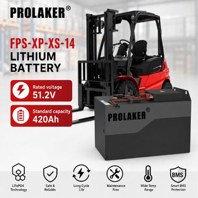 PROLAKER 51.2V 420Ah LiFePO4 Forklift Battery with Cloud Service and IP65 Dustproof & Waterproof for Industrial Use